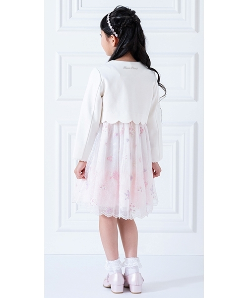 花刺繍チュールレース ワンピース（ワンピース）｜mezzo piano