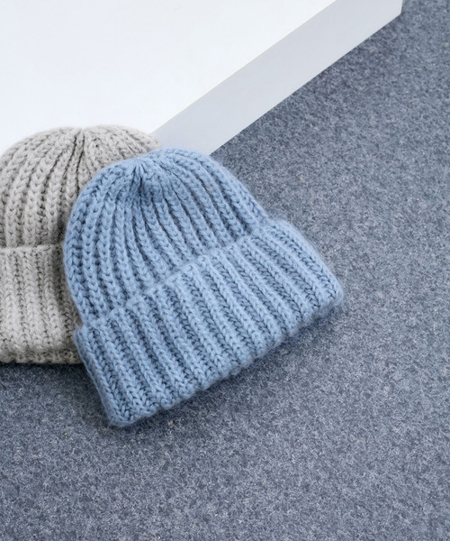 FRATELLI TALLI（フラテリタリ）の「【FRATELLI TALLI/フラテリータリー】モヘヤニットキャップ（ニットキャップ/ビーニー・レディース・ライトグレー/ブラック/ブルー系その他・FREE）」の3枚目の写真