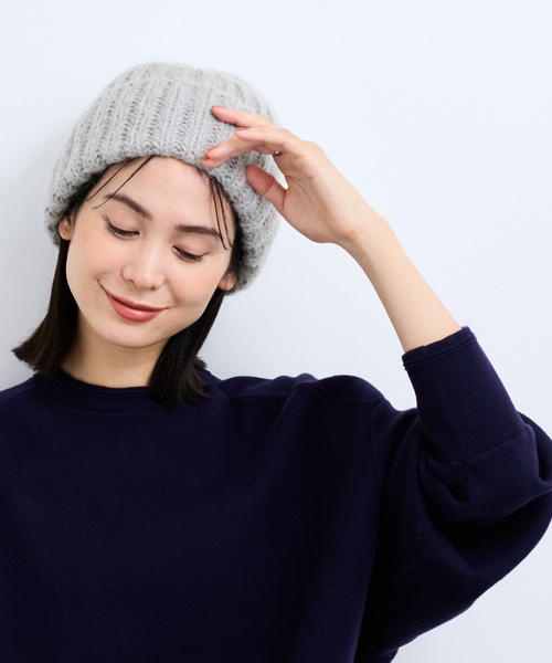 FRATELLI TALLI（フラテリタリ）の「【FRATELLI TALLI/フラテリータリー】モヘヤニットキャップ（ニットキャップ/ビーニー・レディース・ライトグレー/ブラック/ブルー系その他・FREE）」の7枚目の写真