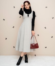 【新品】WILLSELECTION ジャンパースカート WILLSELECTION（ウィルセレクション）の「配色ステッチバック