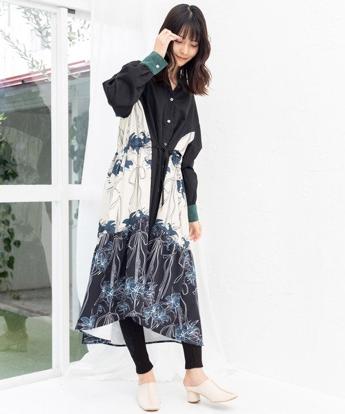 iS ScoLar（イズスカラー）の「543252：シルバーラメ入りテレコニット 裾レース付きレギンス（レギンス/スパッツ・レディース・杢グレー/ブラック・M）」の13枚目の写真