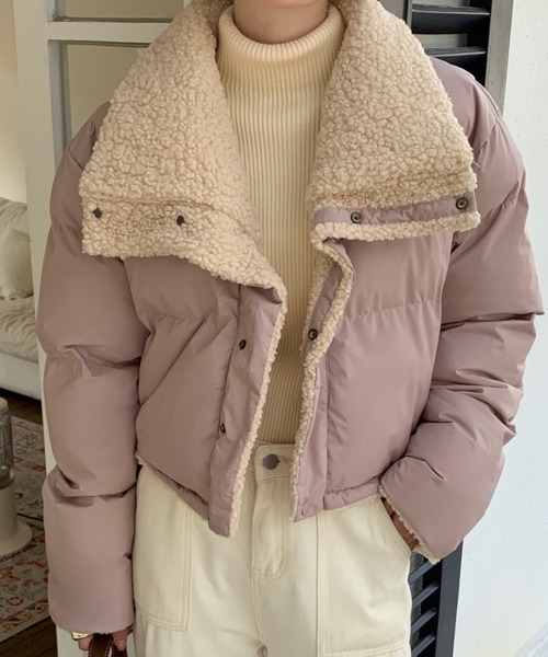 ヘルノ　ダウンジャケット　リバーシブル　金ボタン　ショート丈　総柄　七分丈　40 ヘルノ メンズ ダウン HERNO ブランド ダウンジャケット ショート