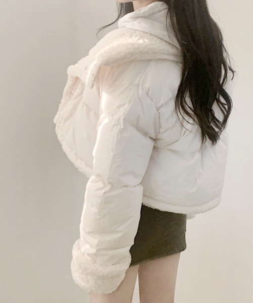 DIAVEL（ディアベル）の「リバーシブルショート丈ブルゾン ボア/無地