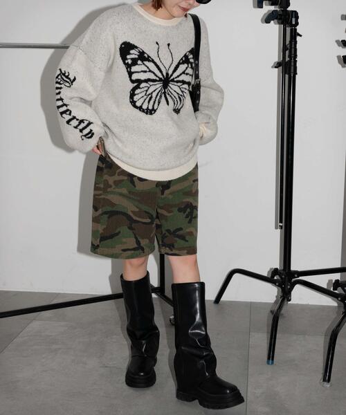 WEGO（ウィゴー）の「WEGO/モチーフグラフィックフラッフィーニットプルオーバー（ニット/セーター・レディース・ブラウン/ライトグレー/ダークグレー/アイボリー/ブラック・FREE）」の19枚目の写真