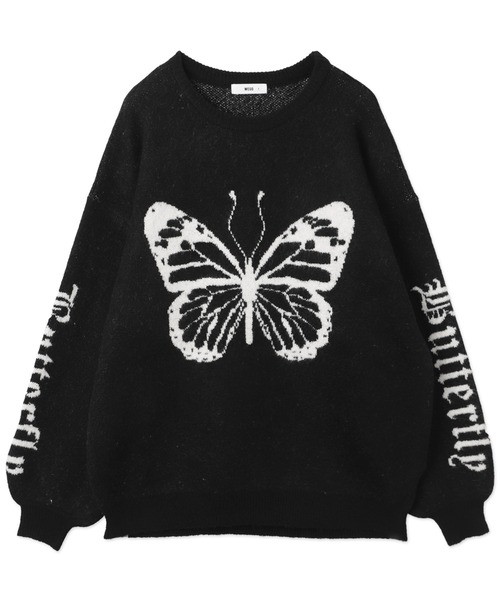 WEGO（ウィゴー）の「WEGO/モチーフグラフィックフラッフィーニットプルオーバー（ニット/セーター・レディース・ブラウン/ライトグレー/ダークグレー/アイボリー/ブラック・FREE）」の10枚目の写真