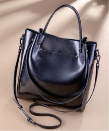 【NiiNa】【高品質牛革】2wayソフトレザーワンハンドルバッグ