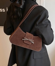 スエードリボンショルダーバッグ