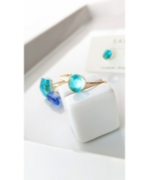 VIBGYOR(ヴィブジョー)の「【sawa】1粒リング(MA)(リング・レディース・ブルー/ターコイズブルー・FREE)」の1枚目の写真