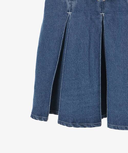 MAJESTIC LEGON（マジェスティックレゴン）の「ベルト付きデニムミニワンピース（ワンピース・レディース・ブルー/サックスブルー・MEDIUM）」の6枚目の写真