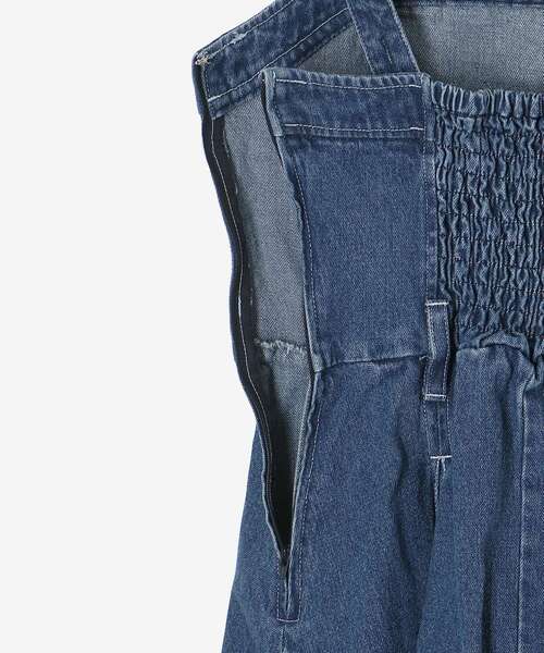 MAJESTIC LEGON（マジェスティックレゴン）の「ベルト付きデニムミニワンピース（ワンピース・レディース・ブルー/サックスブルー・MEDIUM）」の8枚目の写真