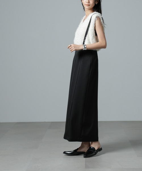 NANO universe（ナノユニバース）の「取り外しサスペンダー2wayスカート（スカート・レディース・ブラック/アイボリー/グレー・FREE）」の21枚目の写真