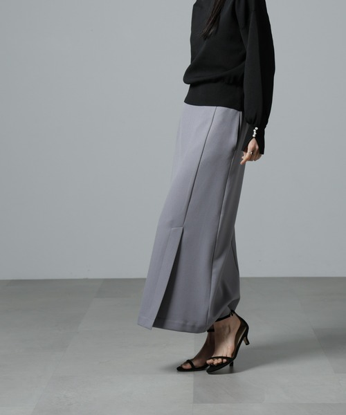 NANO universe（ナノユニバース）の「取り外しサスペンダー2wayスカート（スカート・レディース・ブラック/アイボリー/グレー・FREE）」の4枚目の写真