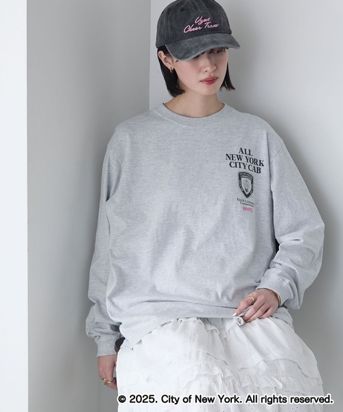 GOOD ROCK SPEED(グッドロックスピード)の「【forksy.】【GOOD ROCK SPEED】 別注 NYCアソートプリントロングスリーブTEE(Tシャツ/カットソー・レディース・ホワイト/チャコールグレー/杢グレー・L)」の15枚目の写真