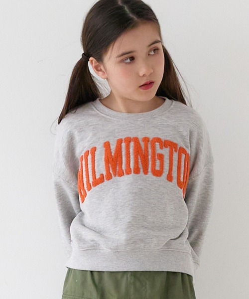 coca(coca)(コカ)の「キッズ 親子お揃いヘビーウェイト刺繍スウェットトップス(スウェット・キッズ・グレー/チャコール/ライトグレー/ホワイト・150/140/130/120)」の3枚目の写真