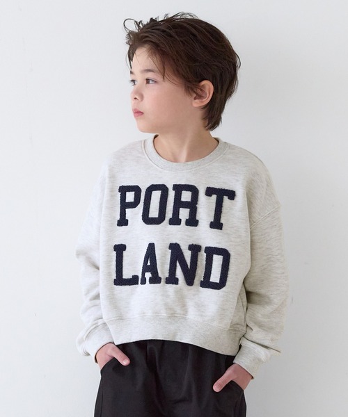 coca(coca)(コカ)の「キッズ 親子お揃いヘビーウェイト刺繍スウェットトップス(スウェット・キッズ・グレー/チャコール/ライトグレー/ホワイト・150/140/130/120)」の14枚目の写真
