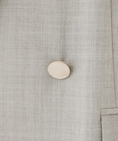 UNTITLED（アンタイトル）の「【通勤/春の軽羽織り】サマーウール調 ダブルブレストジャケット（テーラードジャケット・レディース・グレー/ネイビー・44/46/48/50/42/00/01/02/03/04）」の8枚目の写真