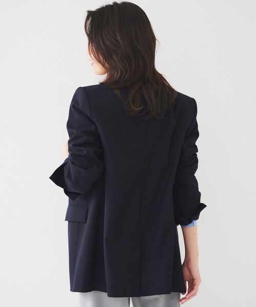 UNTITLED（アンタイトル）の「【通勤/春の軽羽織り】サマーウール調 ダブルブレストジャケット（テーラードジャケット・レディース・グレー/ネイビー・44/46/48/50/42/00/01/02/03/04）」の10枚目の写真