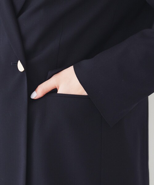 UNTITLED（アンタイトル）の「【通勤/春の軽羽織り】サマーウール調 ダブルブレストジャケット（テーラードジャケット・レディース・グレー/ネイビー・44/46/48/50/42/00/01/02/03/04）」の20枚目の写真
