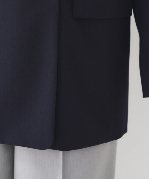 UNTITLED（アンタイトル）の「【通勤/春の軽羽織り】サマーウール調 ダブルブレストジャケット（テーラードジャケット・レディース・グレー/ネイビー・44/46/48/50/42/00/01/02/03/04）」の21枚目の写真