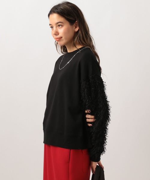 BAYFLOW(ベイフロー)の「フェザースリーブプルオーバー(スウェット・レディース・ブラック/グレー・FREE)」の13枚目の写真