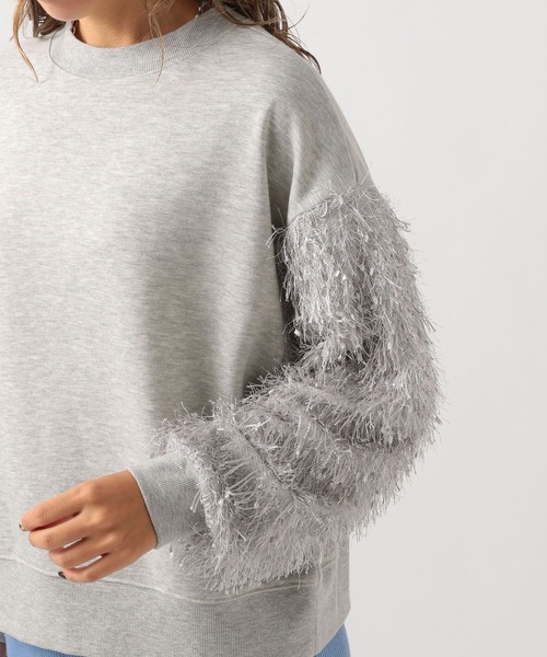 BAYFLOW(ベイフロー)の「フェザースリーブプルオーバー(スウェット・レディース・ブラック/グレー・FREE)」の5枚目の写真