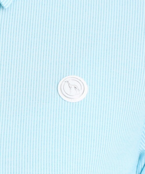 adabat（アダバット）の「UVカット/吸水速乾 シャンブレーストレイプ 長袖ポロシャツ（ポロシャツ・レディース・ブルー系2/ピンク系7・42/40/38/36）」の18枚目の写真