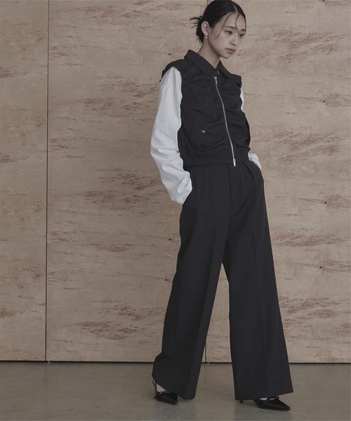 miette（ミエット）の「フロントギャザーバルーンベスト（ベスト・レディース・ブラック/オフホワイト/ライトグレー・M）」の20枚目の写真