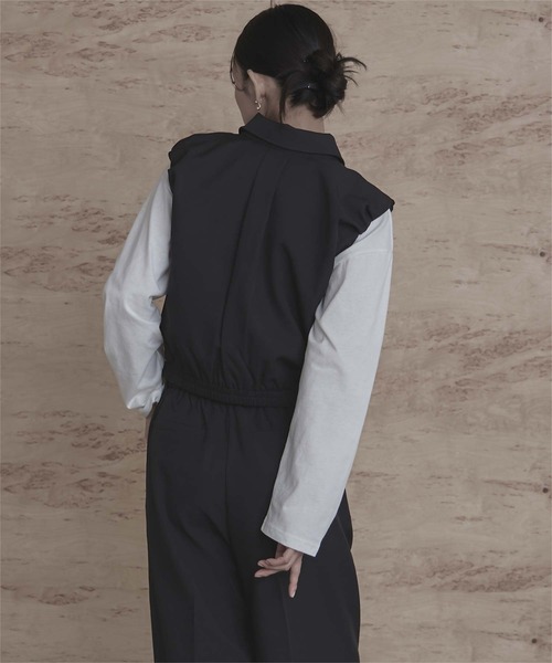 miette（ミエット）の「フロントギャザーバルーンベスト（ベスト・レディース・ブラック/オフホワイト/ライトグレー・M）」の19枚目の写真