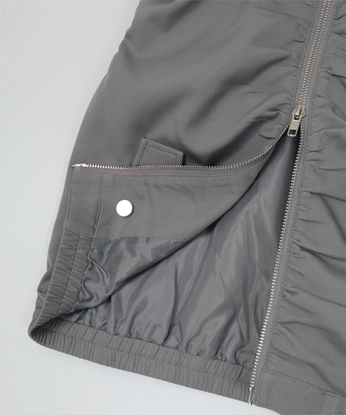 miette（ミエット）の「フロントギャザーバルーンベスト（ベスト・レディース・ブラック/オフホワイト/ライトグレー・M）」の5枚目の写真