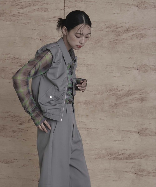 miette（ミエット）の「フロントギャザーバルーンベスト（ベスト・レディース・ブラック/オフホワイト/ライトグレー・M）」の10枚目の写真