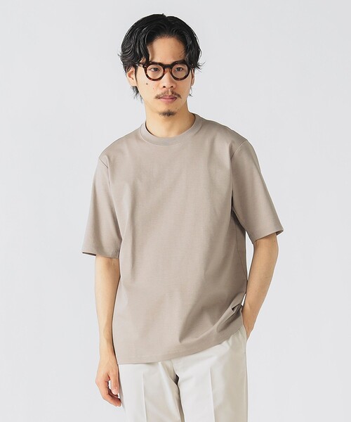 BEAMS HEART(ビームスハート)の「【速乾】ドレスポンチ クルーネック Tシャツ(Tシャツ/カットソー・メンズ・ベージュ/ネイビー/ホワイト/ブラック・MEDIUM/LARGE/X-LARGE/SMALL)」の3枚目の写真