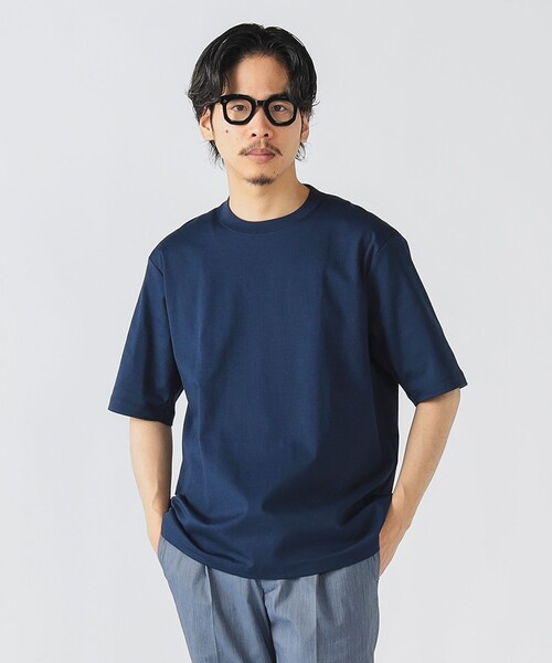 BEAMS HEART(ビームスハート)の「【速乾】ドレスポンチ クルーネック Tシャツ(Tシャツ/カットソー・メンズ・ベージュ/ネイビー/ホワイト/ブラック・MEDIUM/LARGE/X-LARGE/SMALL)」の4枚目の写真