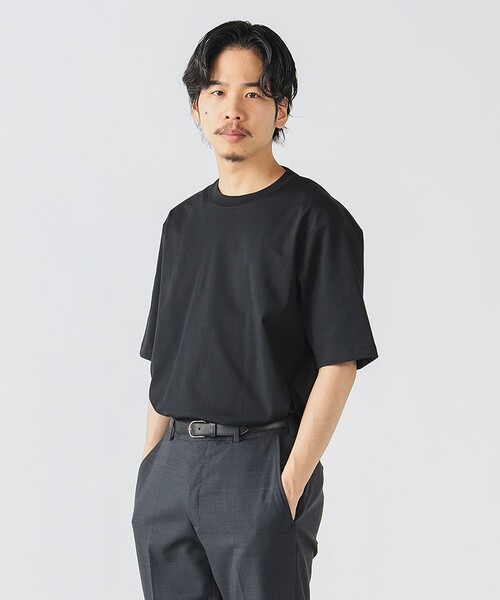 BEAMS HEART(ビームスハート)の「【速乾】ドレスポンチ クルーネック Tシャツ(Tシャツ/カットソー・メンズ・ベージュ/ネイビー/ホワイト/ブラック・MEDIUM/LARGE/X-LARGE/SMALL)」の10枚目の写真