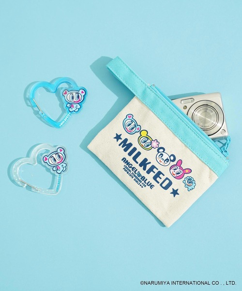 MILKFED.（ミルクフェド）の「MILKFED. × ANGEL BLUE FLAT POUCH（ポーチ・レディース・ホワイト・ONE SIZE）」の2枚目の写真