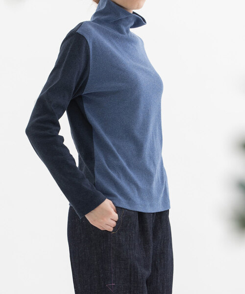 nop de nod(ノップドゥノッド)の「フライスmiscタートルプルオーバー(Tシャツ/カットソー・レディース・キナリ/ネイビー・M)」の7枚目の写真