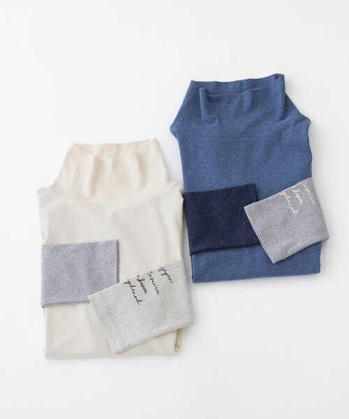 nop de nod(ノップドゥノッド)の「フライスmiscタートルプルオーバー(Tシャツ/カットソー・レディース・キナリ/ネイビー・M)」の17枚目の写真