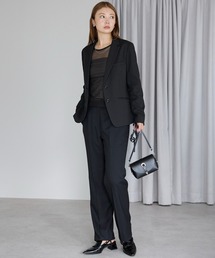 etre pret（エトレプレ）の「洗える！多サイズ対応 選べる7色 ノータックストレートパンツ　※セットアップ可（スーツパンツ）」