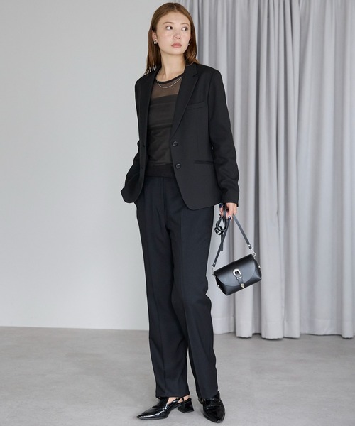 etre pret(エトレプレ)の「洗える!選べる7色9サイズ ノータックストレートパンツ ※セットアップ可(スーツパンツ・レディース・グレー系/ブラウン系/ネイビー系/グレー/ブラウン/ネイビー/ブラック・11号/9号/5号/7号/13号/15号/17号/19号/21号)」の1枚目の写真