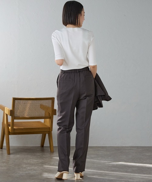etre pret(エトレプレ)の「洗える!選べる7色9サイズ ノータックストレートパンツ ※セットアップ可(スーツパンツ・レディース・グレー系/ブラウン系/ネイビー系/グレー/ブラウン/ネイビー/ブラック・11号/9号/5号/7号/13号/15号/17号/19号/21号)」の11枚目の写真