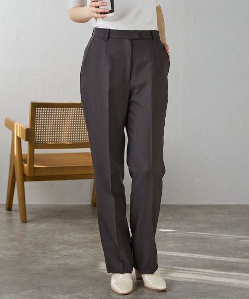 etre pret(エトレプレ)の「洗える!選べる7色9サイズ ノータックストレートパンツ ※セットアップ可(スーツパンツ・レディース・グレー系/ブラウン系/ネイビー系/グレー/ブラウン/ネイビー/ブラック・11号/9号/5号/7号/13号/15号/17号/19号/21号)」の12枚目の写真