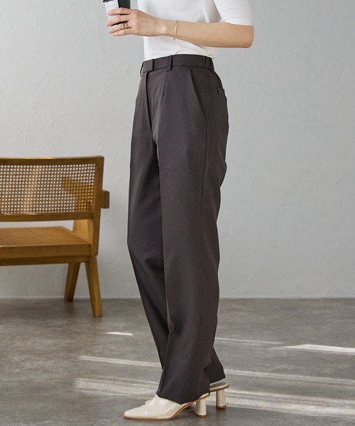 etre pret(エトレプレ)の「洗える!選べる7色9サイズ ノータックストレートパンツ ※セットアップ可(スーツパンツ・レディース・グレー系/ブラウン系/ネイビー系/グレー/ブラウン/ネイビー/ブラック・11号/9号/5号/7号/13号/15号/17号/19号/21号)」の13枚目の写真