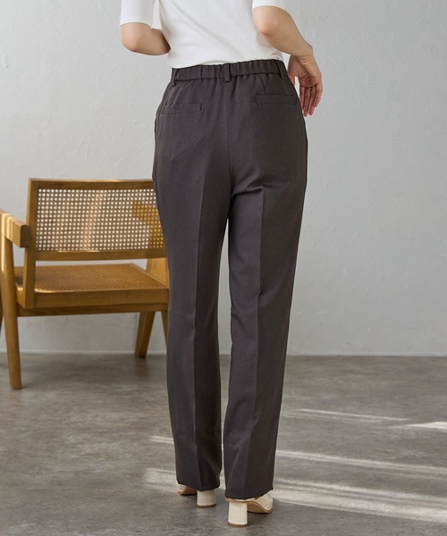 etre pret(エトレプレ)の「洗える!選べる7色9サイズ ノータックストレートパンツ ※セットアップ可(スーツパンツ・レディース・グレー系/ブラウン系/ネイビー系/グレー/ブラウン/ネイビー/ブラック・11号/9号/5号/7号/13号/15号/17号/19号/21号)」の14枚目の写真