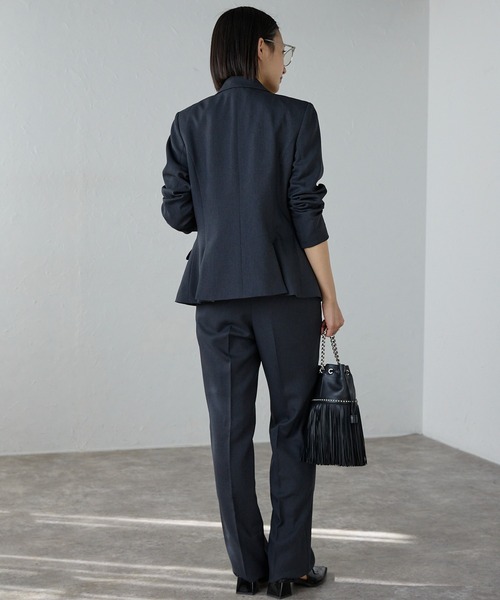 etre pret(エトレプレ)の「洗える!選べる7色9サイズ ノータックストレートパンツ ※セットアップ可(スーツパンツ・レディース・グレー系/ブラウン系/ネイビー系/グレー/ブラウン/ネイビー/ブラック・11号/9号/5号/7号/13号/15号/17号/19号/21号)」の16枚目の写真