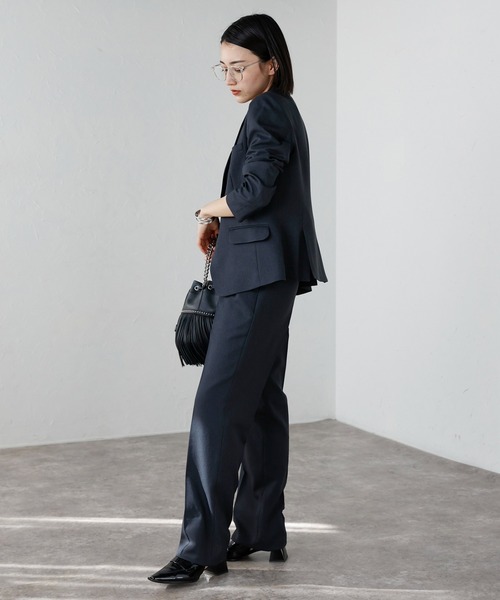 etre pret(エトレプレ)の「洗える!選べる7色9サイズ ノータックストレートパンツ ※セットアップ可(スーツパンツ・レディース・グレー系/ブラウン系/ネイビー系/グレー/ブラウン/ネイビー/ブラック・11号/9号/5号/7号/13号/15号/17号/19号/21号)」の17枚目の写真