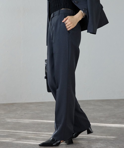 etre pret(エトレプレ)の「洗える!選べる7色9サイズ ノータックストレートパンツ ※セットアップ可(スーツパンツ・レディース・グレー系/ブラウン系/ネイビー系/グレー/ブラウン/ネイビー/ブラック・11号/9号/5号/7号/13号/15号/17号/19号/21号)」の18枚目の写真