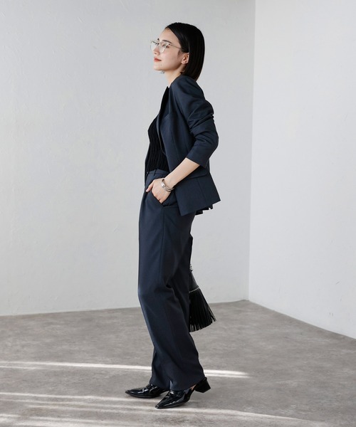 etre pret(エトレプレ)の「洗える!選べる7色9サイズ ノータックストレートパンツ ※セットアップ可(スーツパンツ・レディース・グレー系/ブラウン系/ネイビー系/グレー/ブラウン/ネイビー/ブラック・11号/9号/5号/7号/13号/15号/17号/19号/21号)」の20枚目の写真