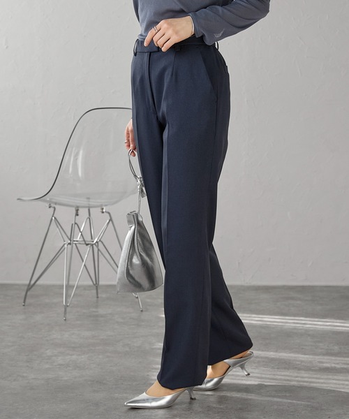 etre pret(エトレプレ)の「洗える!選べる7色9サイズ ノータックストレートパンツ ※セットアップ可(スーツパンツ・レディース・グレー系/ブラウン系/ネイビー系/グレー/ブラウン/ネイビー/ブラック・11号/9号/5号/7号/13号/15号/17号/19号/21号)」の8枚目の写真