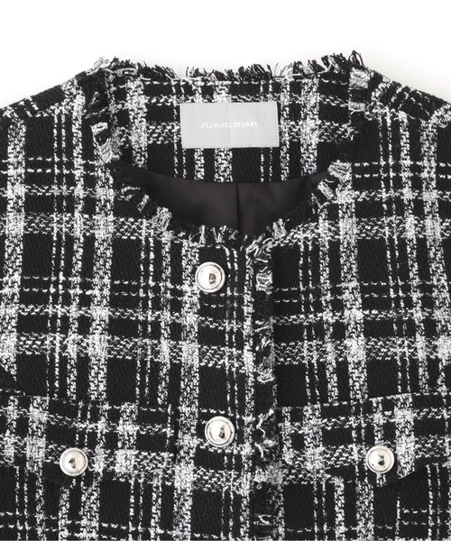 JILL by JILL STUART(ジルバイジルスチュアート)の「ファンシーツイードジャケット(テーラードジャケット・レディース・ホワイト/ブラック・SMALL/MEDIUM)」の7枚目の写真