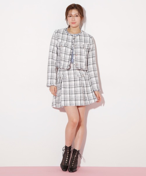 JILL STUART ツイード　ジャケット セール】ファンシーツイードジャケット（テーラードジャケット