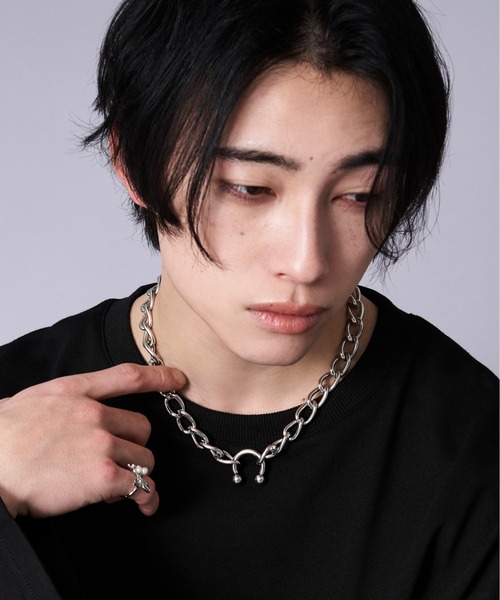 Ellno Loset（エルノロゼット）の「フックチェーンネックレス（ネックレス・メンズ・シルバー・FREE）」の2枚目の写真